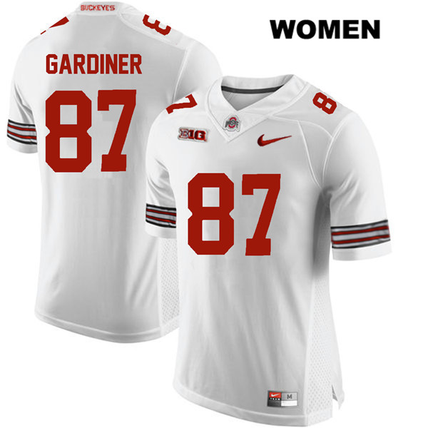 Ohio State Buckeyes Women's Ellijah Gardiner #87 White Authentic Nike College NCAA Stitched Football Jersey IZ19Y04CC